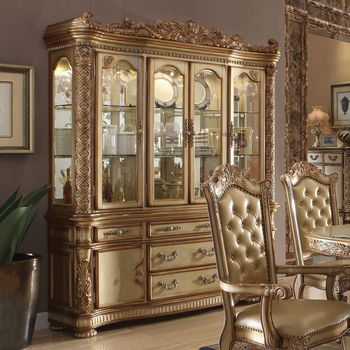 Formal dining room sets online with hutch and buffet